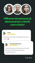Koin: Crédito e Pix parcelado 6