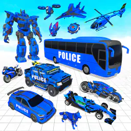 Bus Simulator Police Robot Car 4