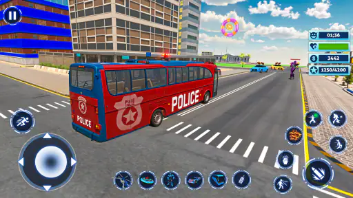 Bus Simulator Police Robot Car 5