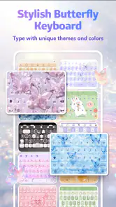 Butterfly Theme: Pink Keyboard screenshot