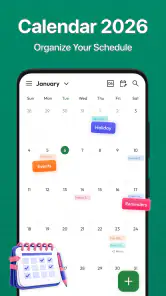 Calendar 2026 - Launcher screenshot