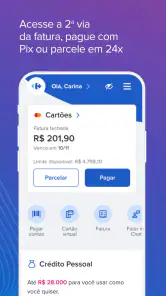 Cartão de crédito Carrefour screenshot
