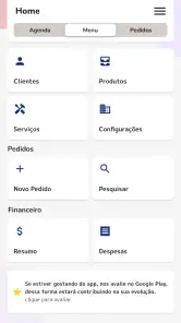 Cliente, Pedidos e Orçamentos screenshot