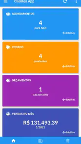 Clientes, Vendas e Orçamentos screenshot