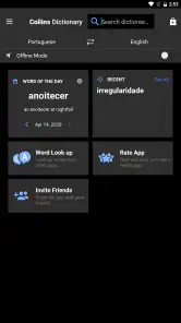 Collins Portuguese Dictionary screenshot