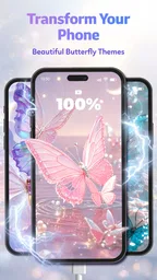 Butterfly Theme: Pink Keyboard 2