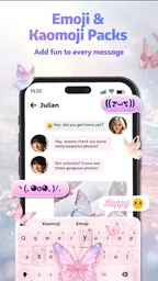 Butterfly Theme: Pink Keyboard 4