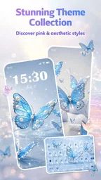 Butterfly Theme: Pink Keyboard 6