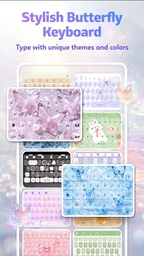 Butterfly Theme: Pink Keyboard 8