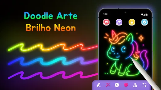 Doodle Arte: Brilho Neon 1