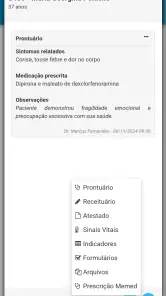 Consultório screenshot
