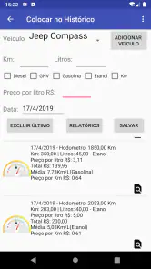 Consumo de Combustível screenshot