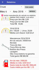 Consumo de Combustível screenshot