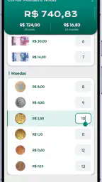 Contar Moedas e Notas: Caixa 3