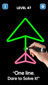 Desenho linha: Sem lift Puzzle screenshot