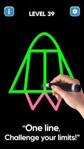 Desenho linha: Sem lift Puzzle screenshot