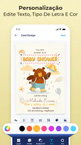 Design do Cartão de Convite screenshot