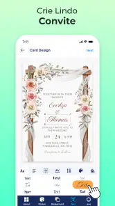 Design do Cartão de Convite screenshot