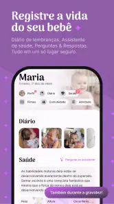 Diário, Vídeos e Saúde do Bebê screenshot