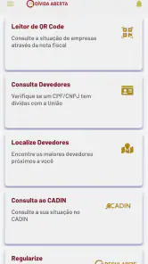 Dívida Aberta screenshot