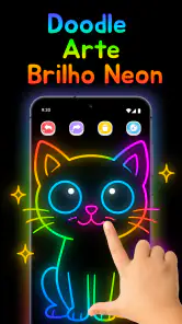 Doodle Arte: Brilho Neon screenshot