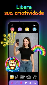 Doodle Arte: Brilho Neon screenshot