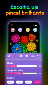 Doodle Arte: Brilho Neon screenshot