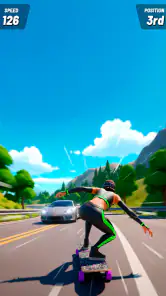 Downhill Race ― Jogos de skate screenshot