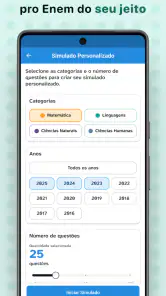 Enem 2026 Questões e Simulados screenshot