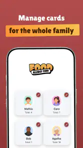 Food Allergy Card screenshot