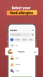 Food Allergy Card screenshot