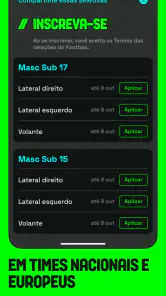 Footbao: seletivas digitais screenshot