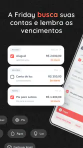 Friday: pagamento de contas screenshot