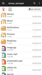 Gerenciador de arquivos screenshot