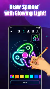 Glow Spinner: Finger Draw Art screenshot