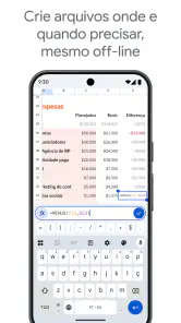 Google Planilhas screenshot