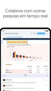 Google Planilhas screenshot