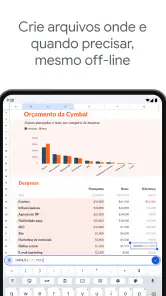 Google Planilhas screenshot