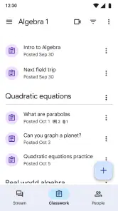 Google Sala de Aula screenshot