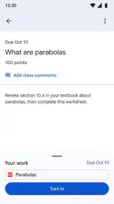 Google Sala de Aula screenshot