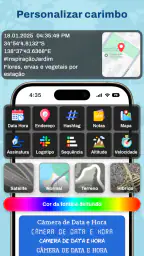 GPS carimbo Data e Hora Câmera 7