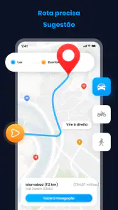 GPS de voz, Driving directions screenshot