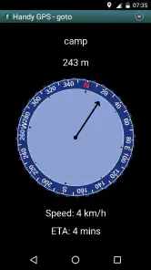 Handy GPS screenshot