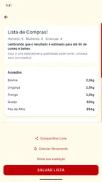 Bora Churrasco: Calcule carnes 1