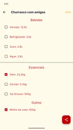 Bora Churrasco: Calcule carnes 6