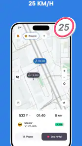JET – e-scooter rental screenshot