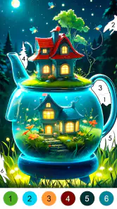 Jogo de colorir fantasia screenshot