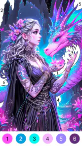 Jogo de colorir fantasia screenshot