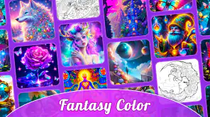 Jogo de colorir fantasia screenshot