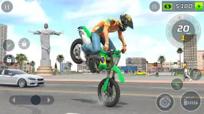 Jogo Moto Wheelie Grau 3D screenshot